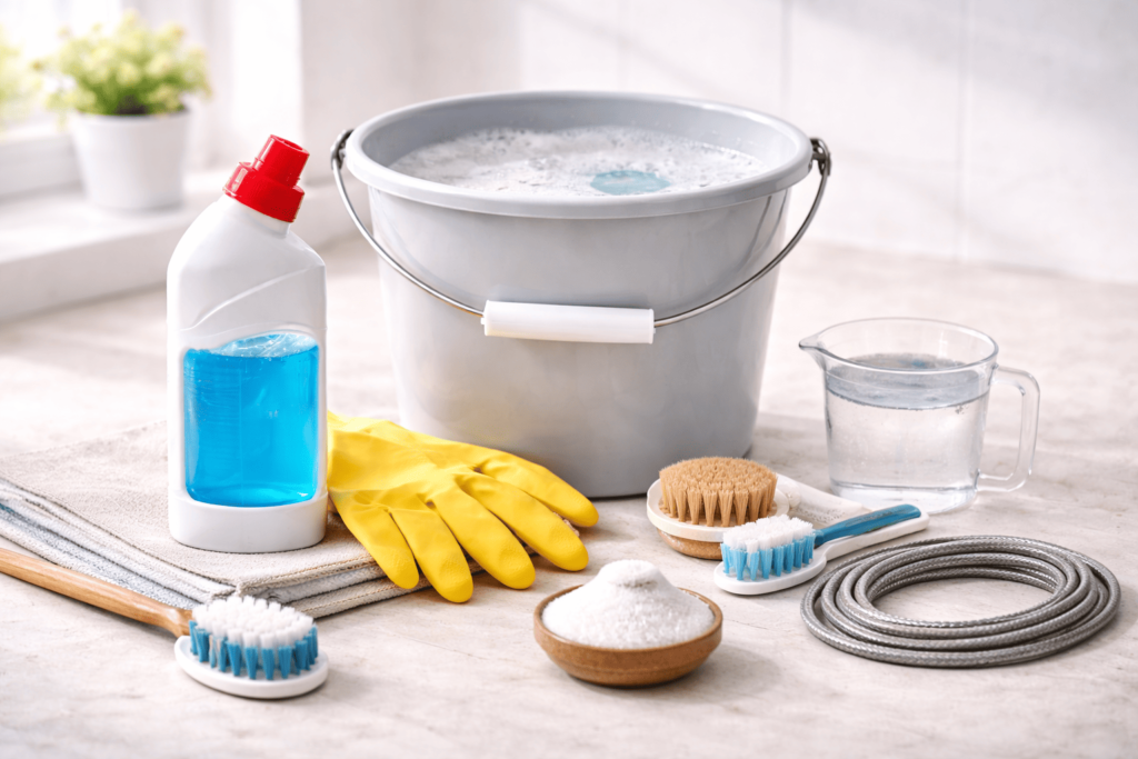 排水口を外さずに掃除する5つの簡単ステップ